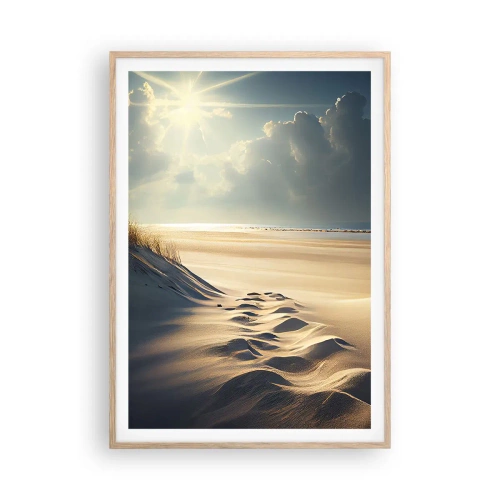 Plagát v ráme zo svetlého duba - Upokojujúca krajina - 70x100 cm