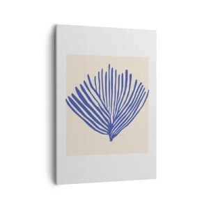 Obraz na plátne - Modrý vejár - 50x70 cm