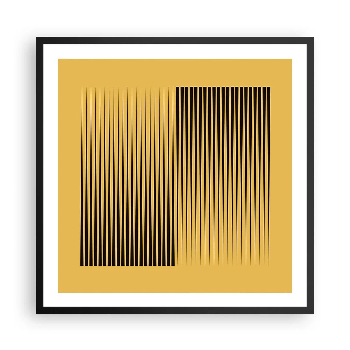 Plagát v čiernom ráme - Štvorec protikladov - 60x60 cm