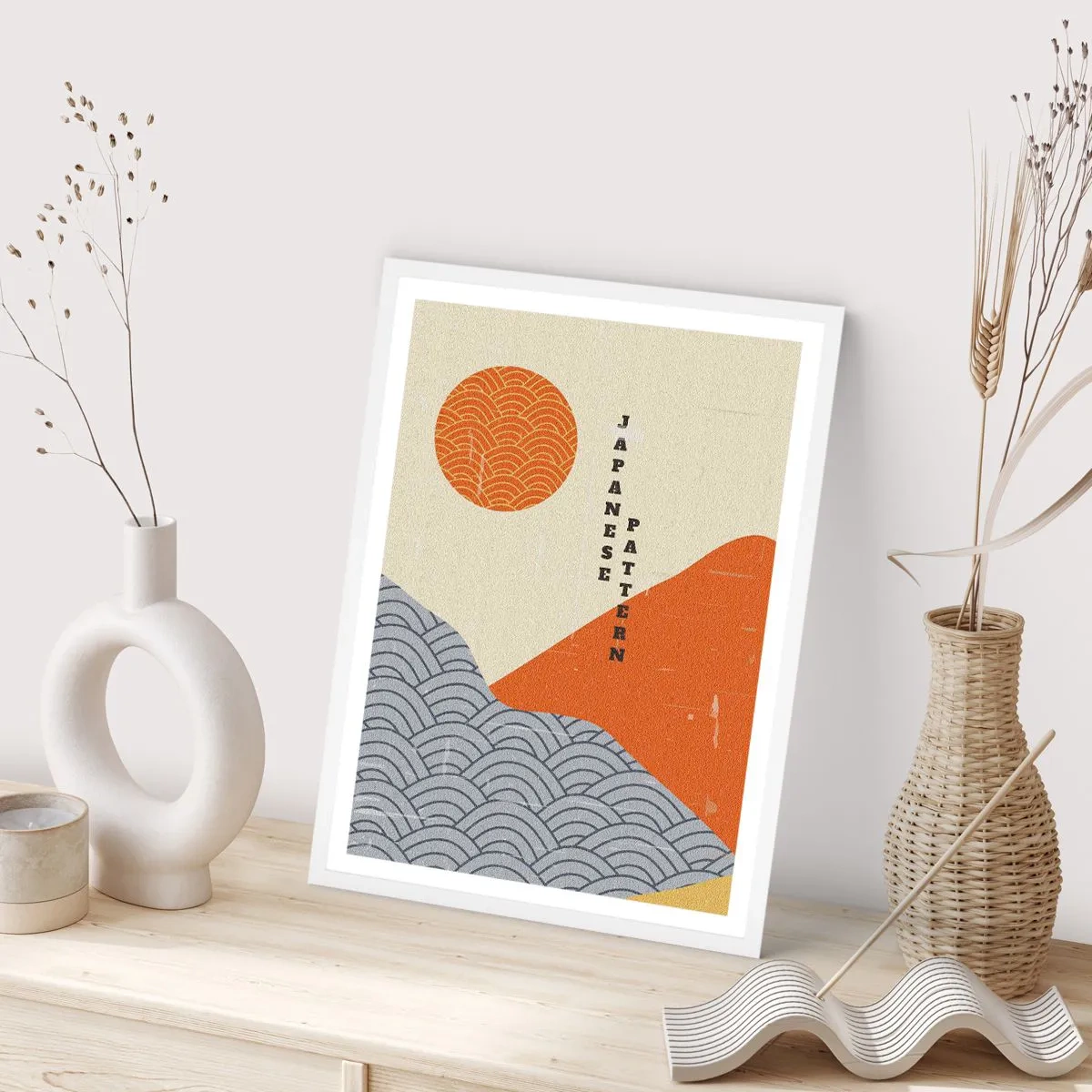 Plagát v bielom ráme - V japonskom duchu - 30x40 cm