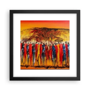 Plagát v čiernom ráme - Tam, tam, tam, tam idú - 30x30 cm