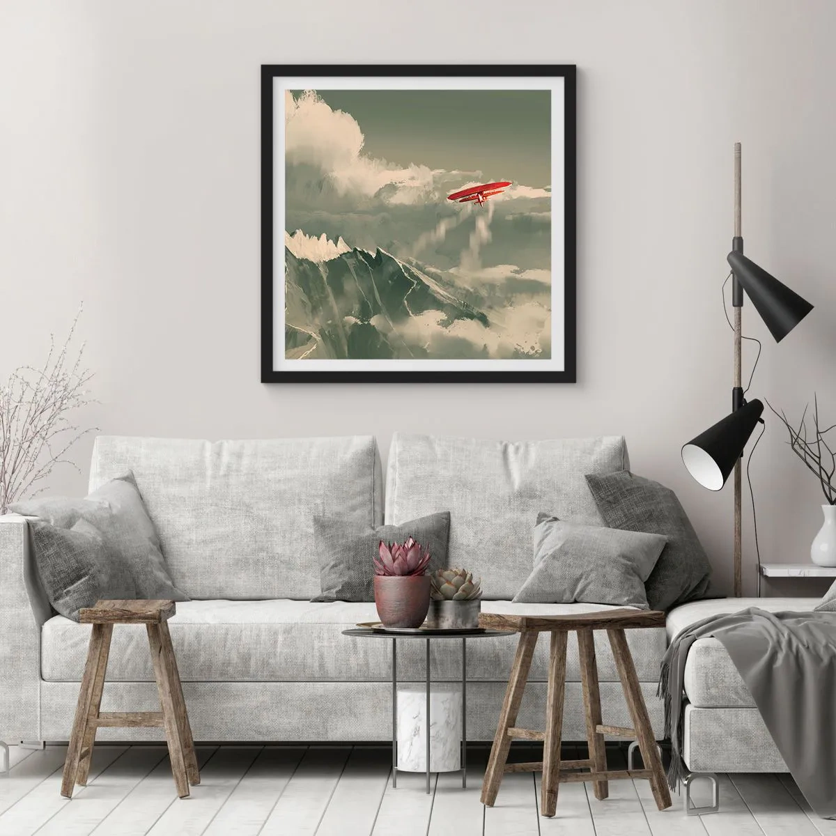 Plagát v čiernom ráme - Nebojácny priekopník - 40x40 cm