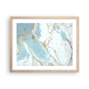 Plagát v ráme zo svetlého duba - Bohatstvo kameňa - 50x40 cm