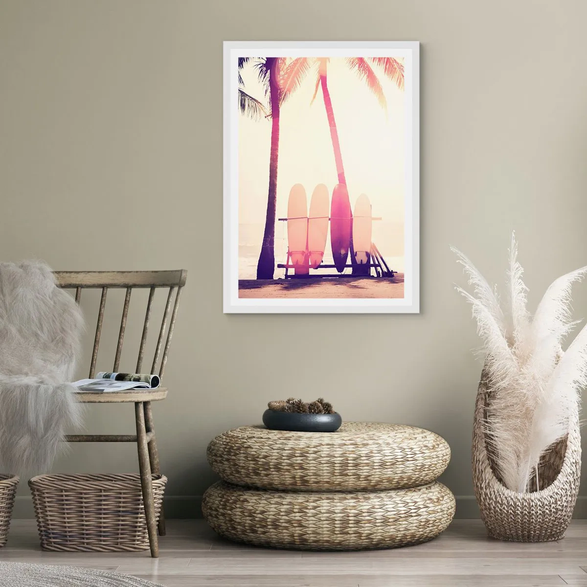 Plagát v bielom ráme - Bude to skvelý deň - 50x70 cm