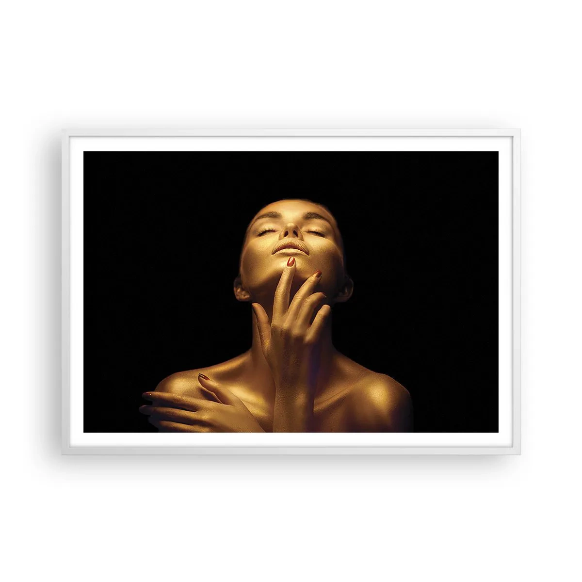 Plagát v bielom ráme - Ako zlatý hodváb - 100x70 cm
