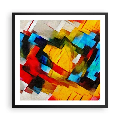 Plagát v čiernom ráme - Viacfarebný mix - 60x60 cm