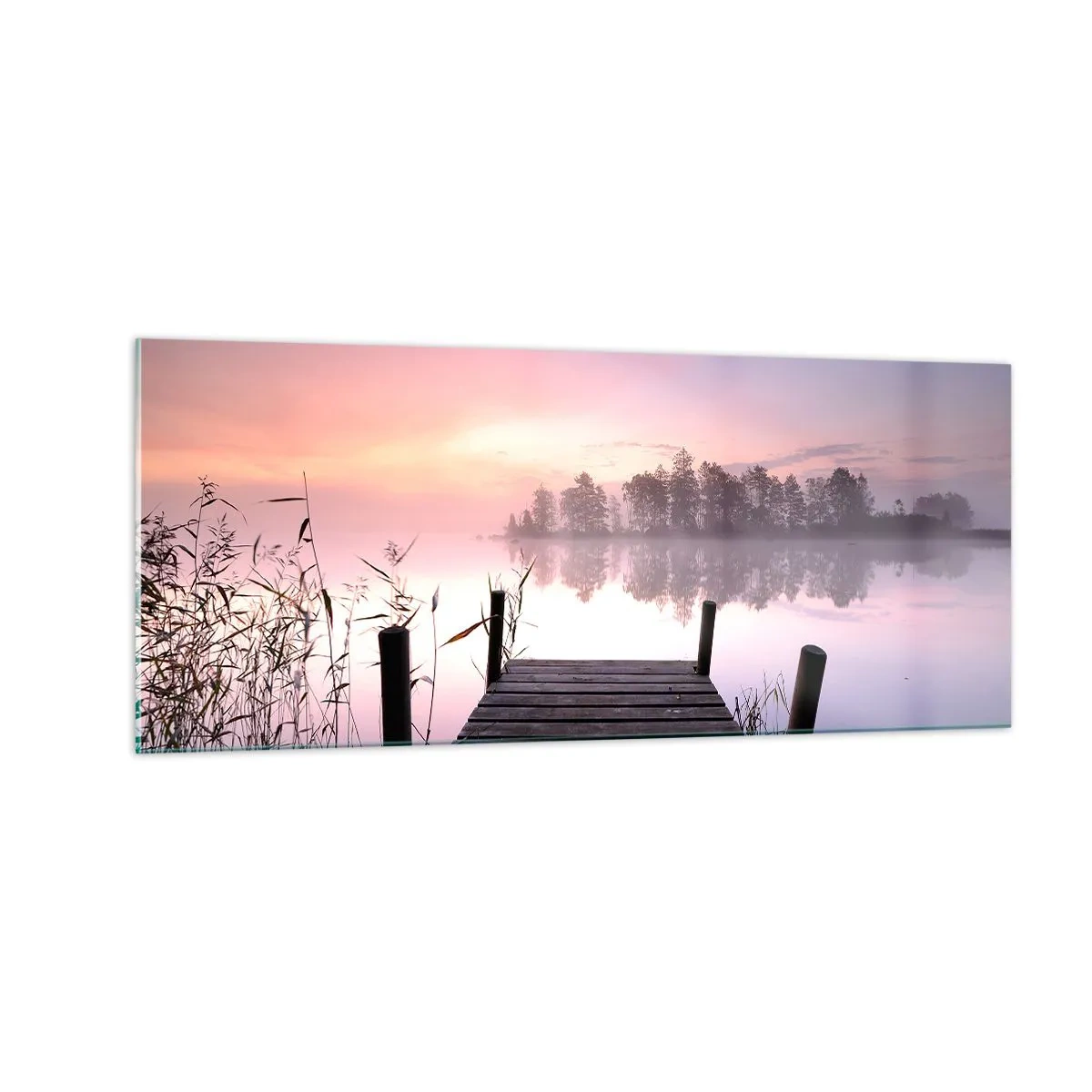 Obraz na skle - Z ľaliovej hmly… - 100x40 cm