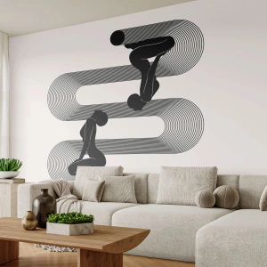 Fototapeta Premium Canvas - Zmyselná symetria - ženy, Čiary, Meditácia - 150x105 cm