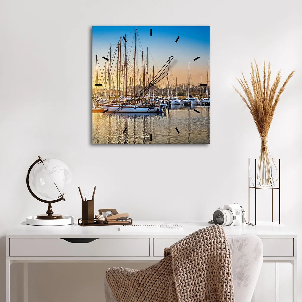 Nástenné hodiny - Vietor tiež musí spať - 30x30 cm