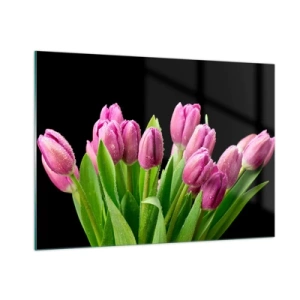 Obraz na skle - Ľaliové potešenie jari - 100x70 cm