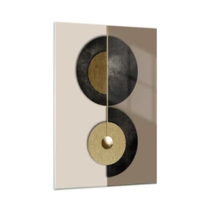 Obraz na skle - Variácie okolo kruhu - 70x100 cm