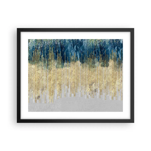 Plagát v čiernom ráme - Pozlátená hranica - 50x40 cm