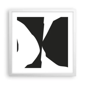 Plagát v bielom ráme - Positive-negative - 40x40 cm