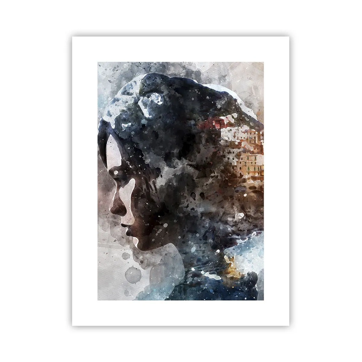 Plagát - Príbeh o dievčati s mestom v pozadí - 30x40 cm