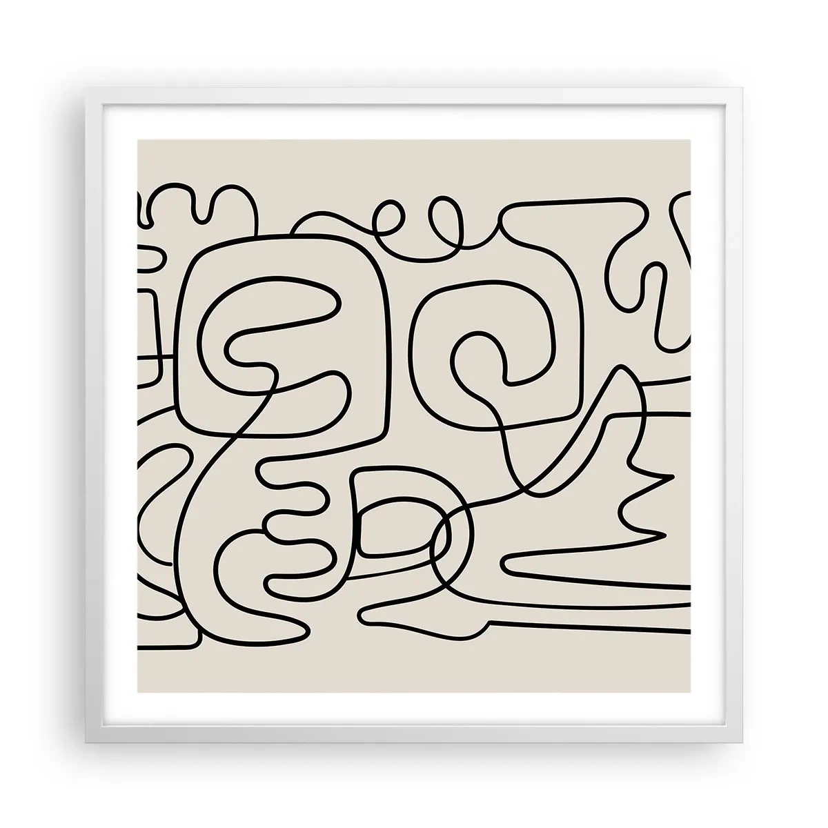 Plagát v bielom ráme - Podľa stopy - 60x60 cm