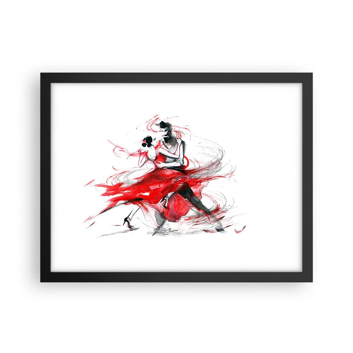 Plagát v čiernom ráme - Tango - rytmus náruživosťou - 40x30 cm