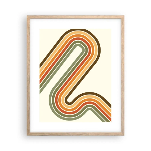 Plagát v ráme zo svetlého duba - Kľučkovanie do cieľa - 40x50 cm