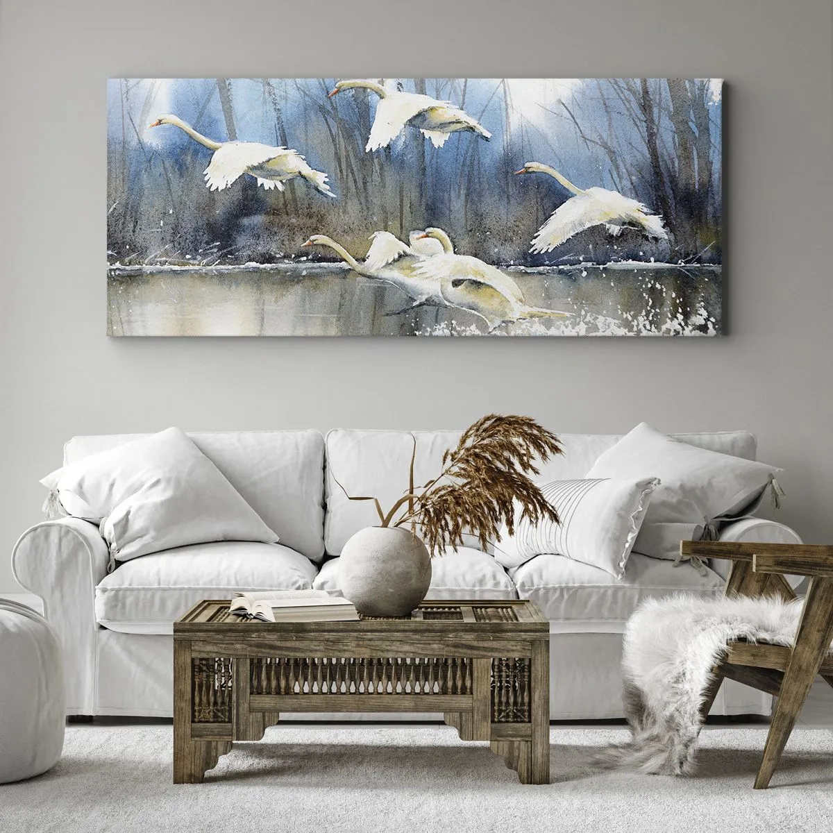 Obraz na plátne - Ako v poviedke o divokých labutiach - 100x40 cm
