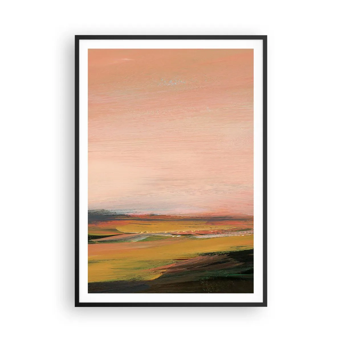 Plagát v čiernom ráme - V ružových tónoch - 70x100 cm