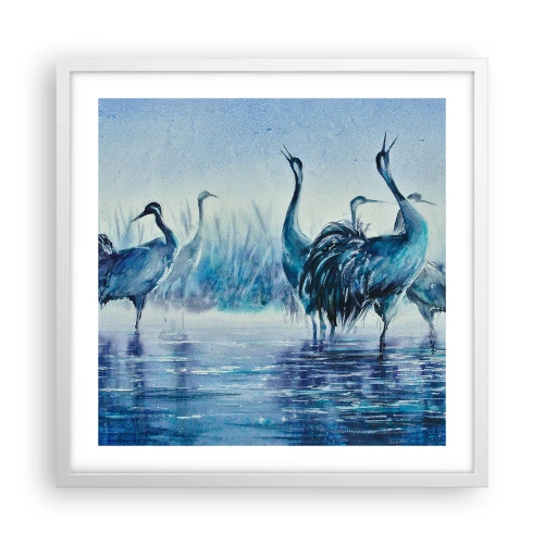 Plagát v bielom ráme - Ranné stretnutie - 50x50 cm