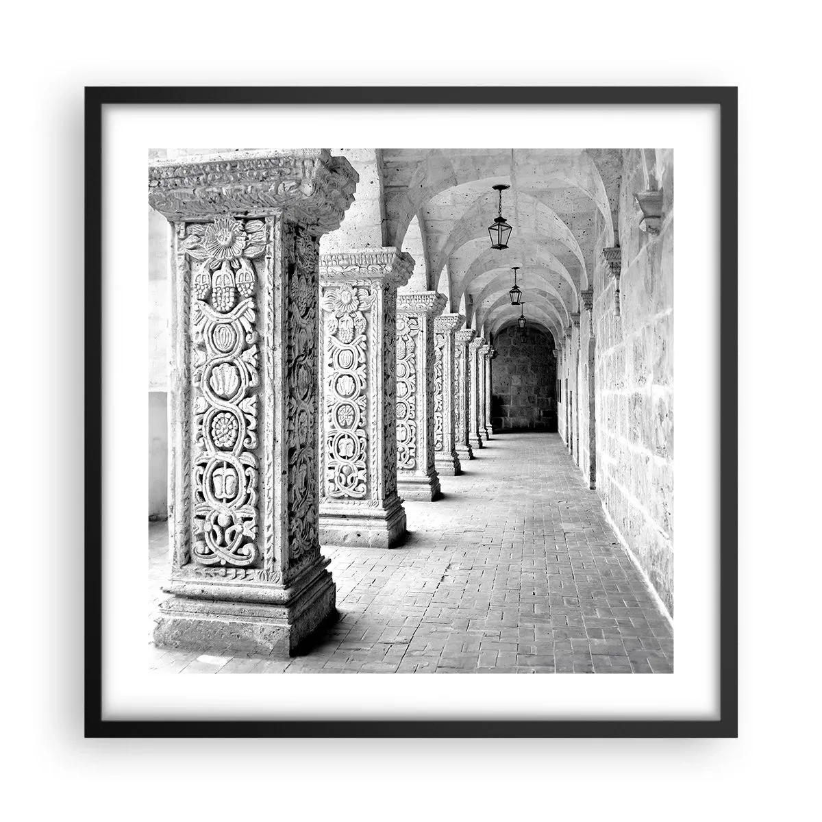 Plagát v čiernom ráme - Kam…? - 50x50 cm