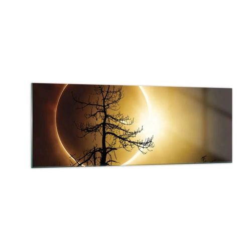 Obraz na skle - Úplné zatmenie - 140x50 cm