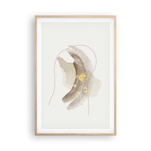 Plagát v ráme zo svetlého duba - Vesmírna bytosť - 61x91 cm