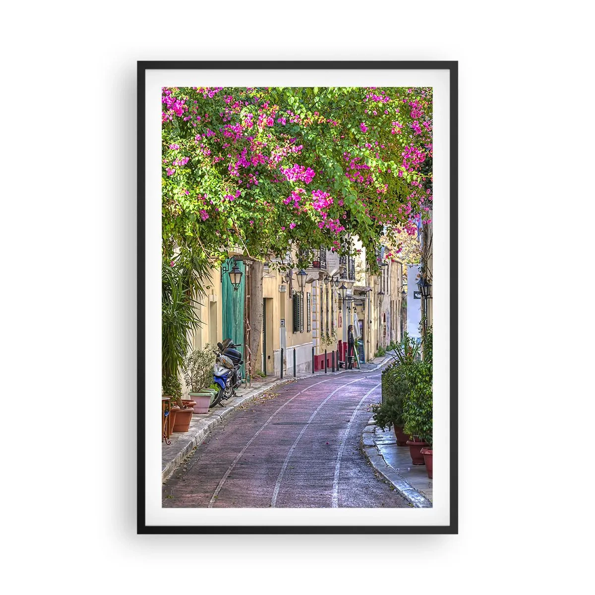 Plagát v čiernom ráme - Kvitnúce zákutie - 61x91 cm
