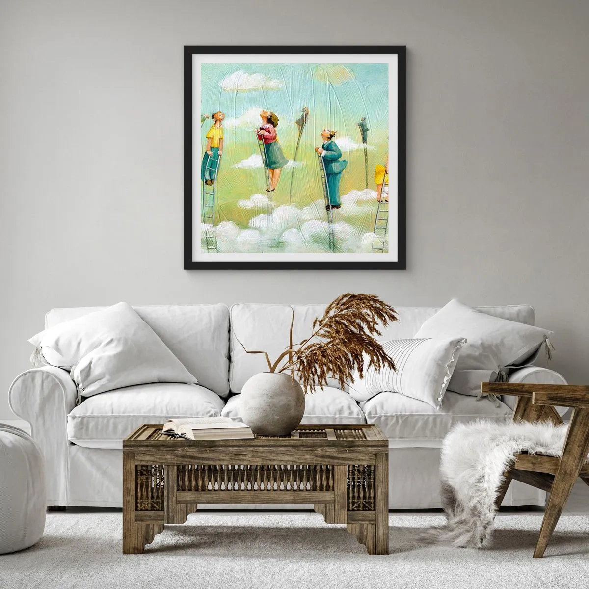 Plagát v čiernom ráme - Za svojim snom - 50x50 cm