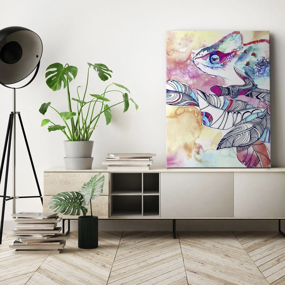 Obraz na plátne - Farebný ako náš svet - 45x80 cm