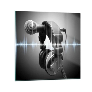 Obraz na skle - Ešte je počuť spev - 50x50 cm