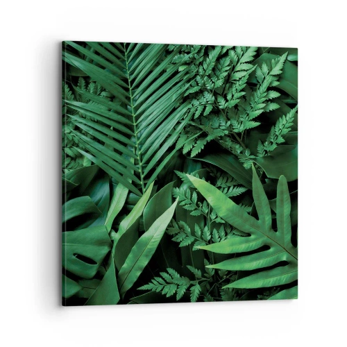Obraz na plátne - Objaté v zeleni - 70x70 cm