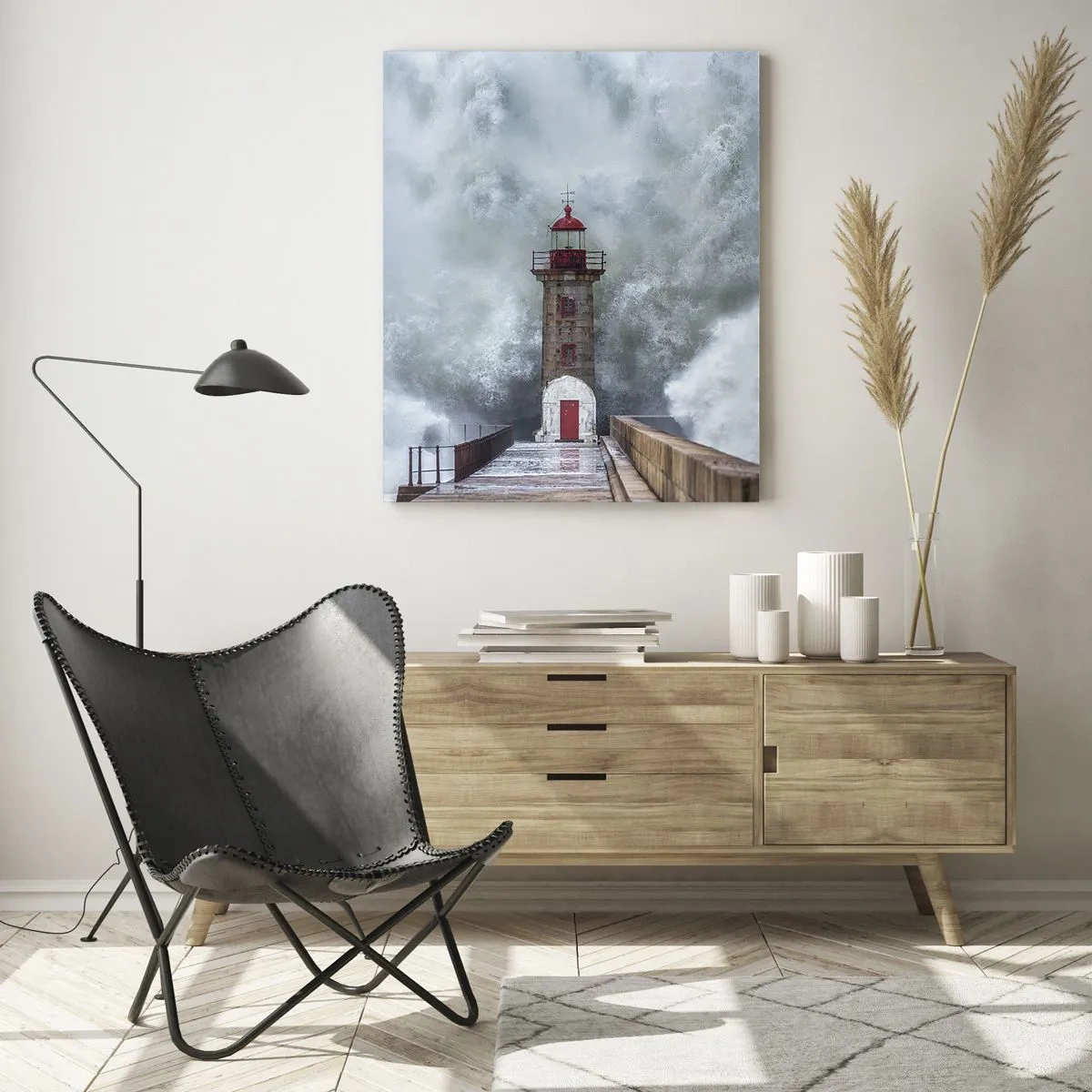 Obraz na skle - Hukot vody, šum vetra - 50x70 cm