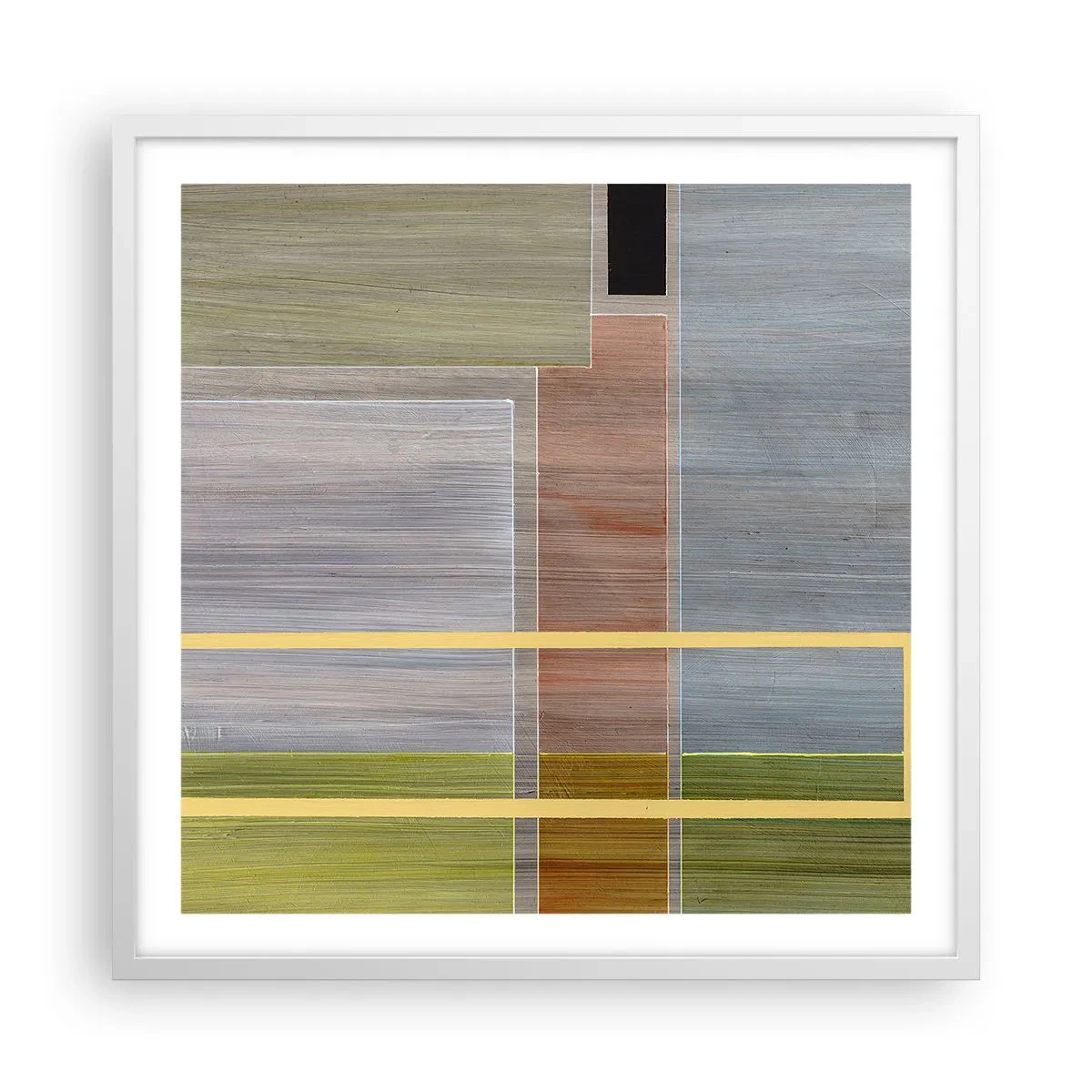 Plagát v bielom ráme - Jednoducho a v kľude - 60x60 cm