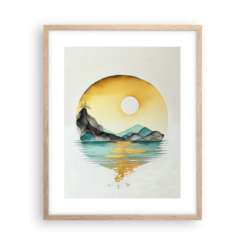 Plagát v ráme zo svetlého duba - V kruhu krásy - 40x50 cm