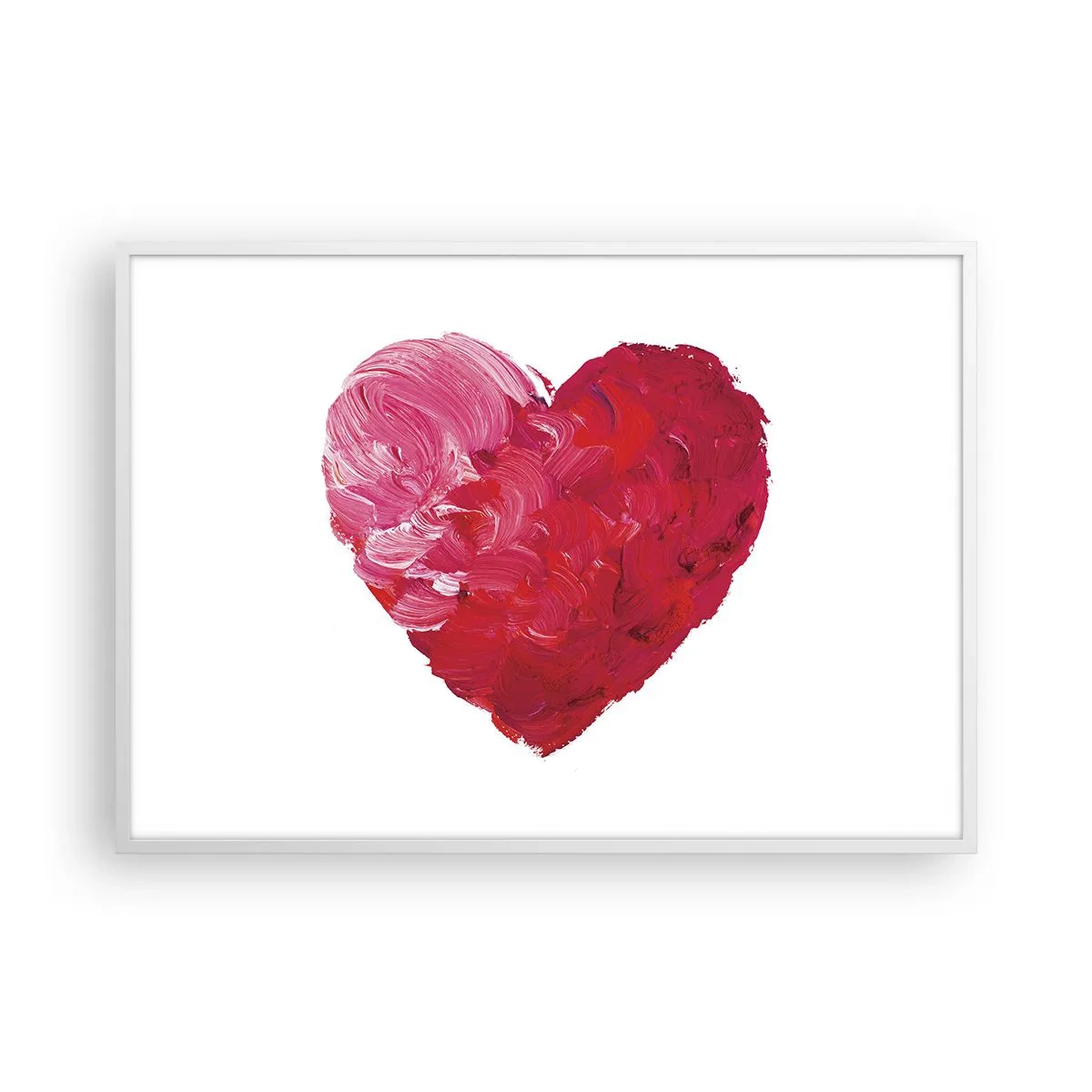 Plagát v bielom ráme - All you need is love - 100x70 cm