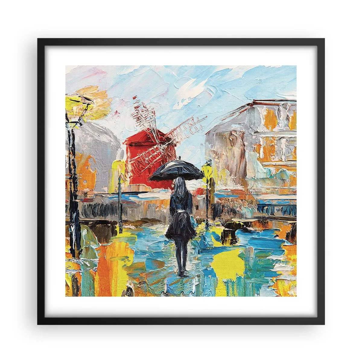 Plagát v čiernom ráme - Parížske legendy - 50x50 cm