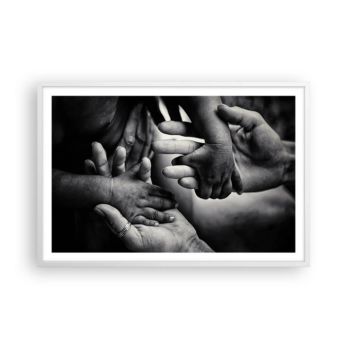 Plagát v bielom ráme - Byť človekom - 91x61 cm