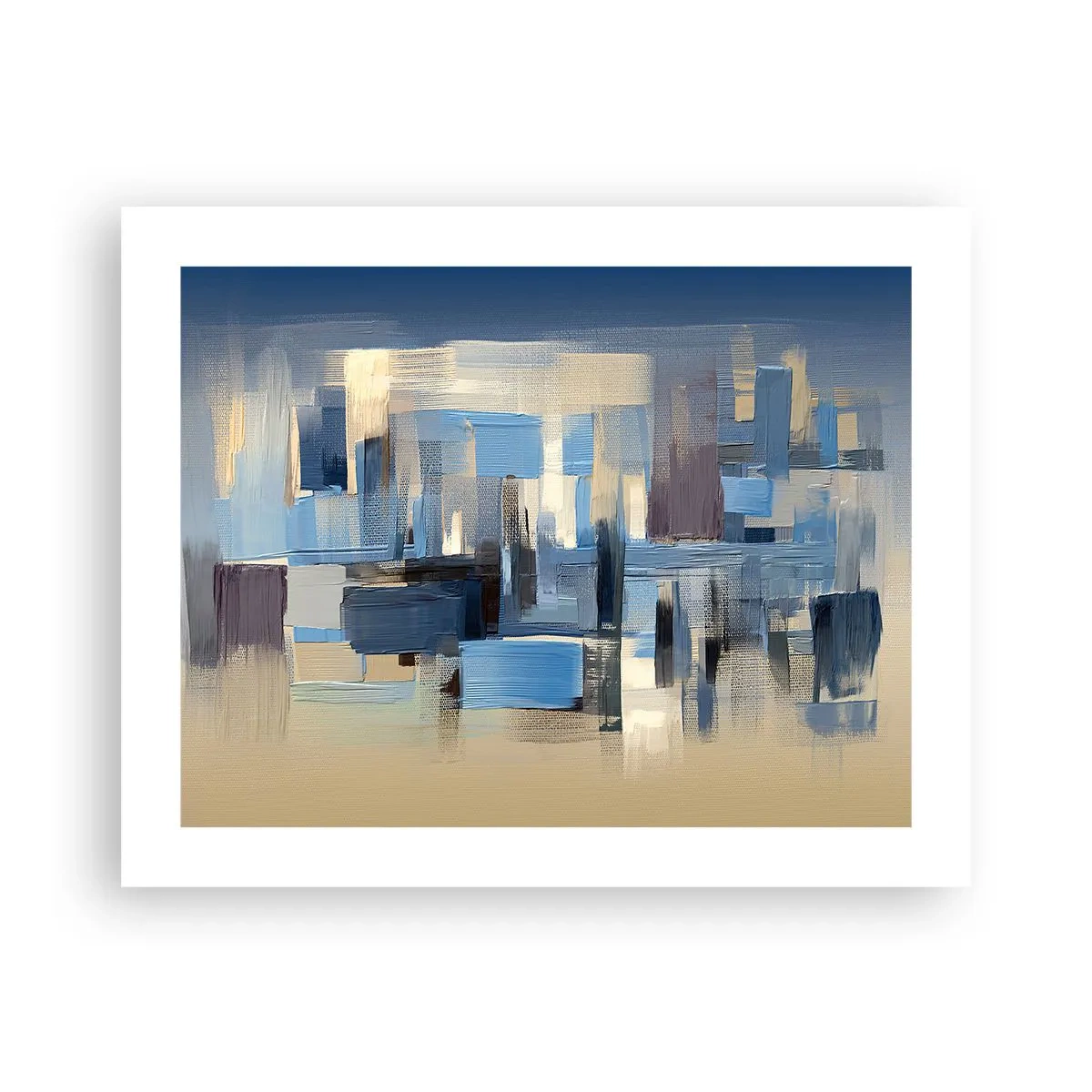 Plagát - Modrá konštrukcia - 50x40 cm