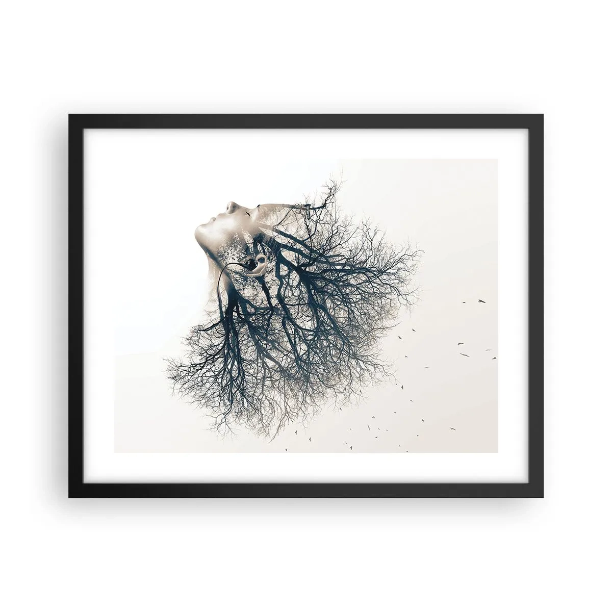 Plagát v čiernom ráme - Očarená šepotom stromu - 50x40 cm