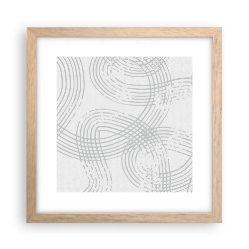 Plagát v ráme zo svetlého duba - Jednoduché východisko neexistuje - 30x30 cm