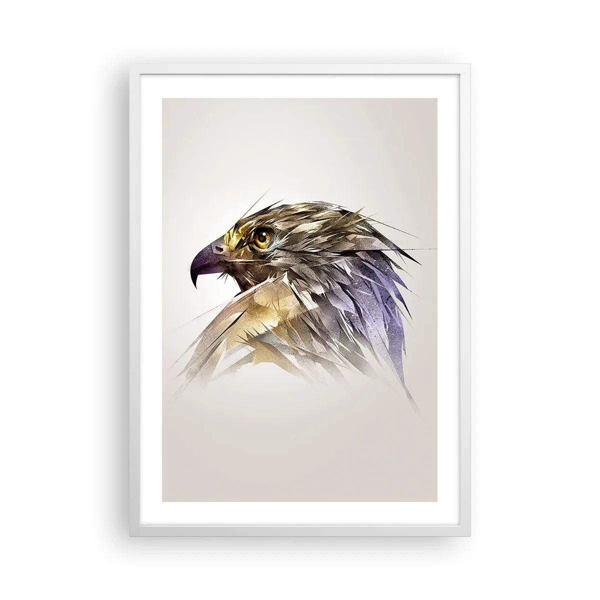 Plagát v bielom ráme - Portrét bojovníka - 50x70 cm