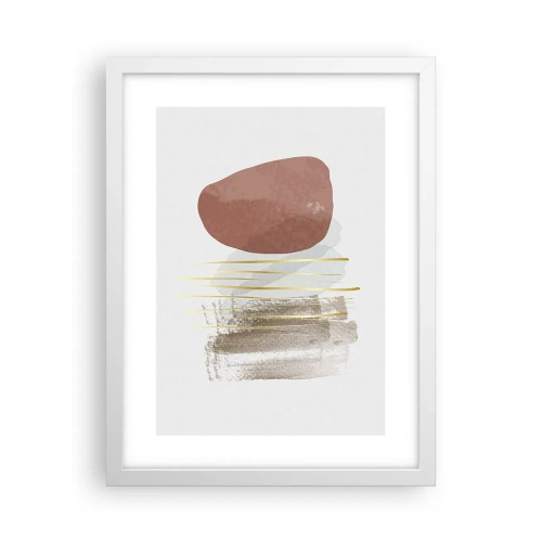 Plagát v bielom ráme - Abstraktná kolonáda - 30x40 cm