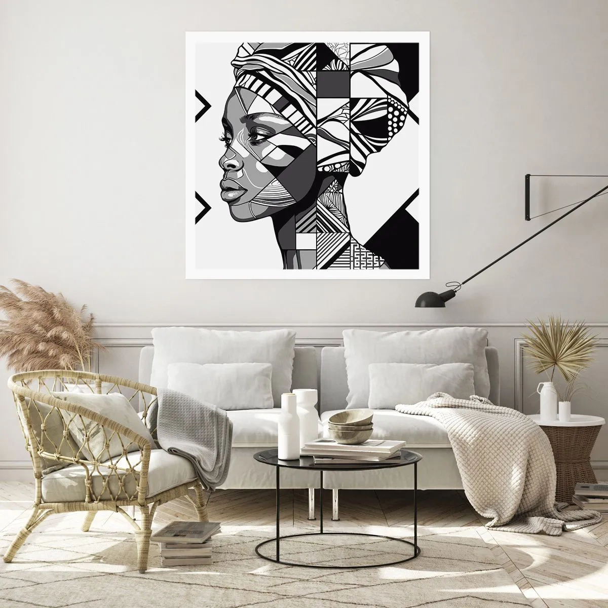 Plagát - Etnický portrét - 50x50 cm