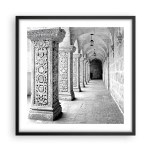 Plagát v čiernom ráme - Kam…? - 50x50 cm