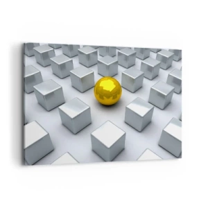 Obraz na plátne - Prečo ja? Geometrická kompozícia - 100x70 cm