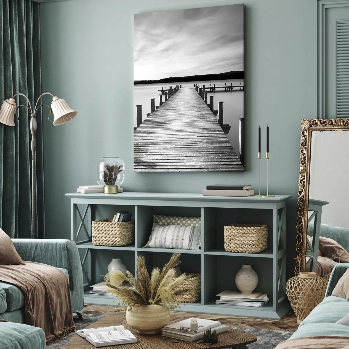 Obraz na plátne - Pri napájadle – pokoji - 45x80 cm