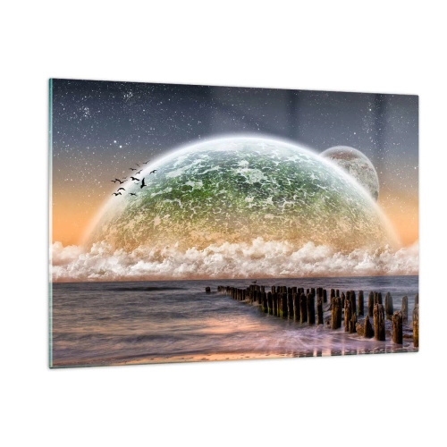 Obraz na skle - A svet sa vynoril z vody - 120x80 cm