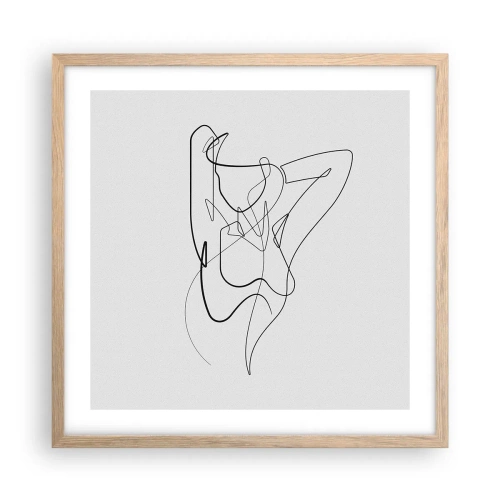 Plagát v ráme zo svetlého duba - Ty si záhada… - 50x50 cm