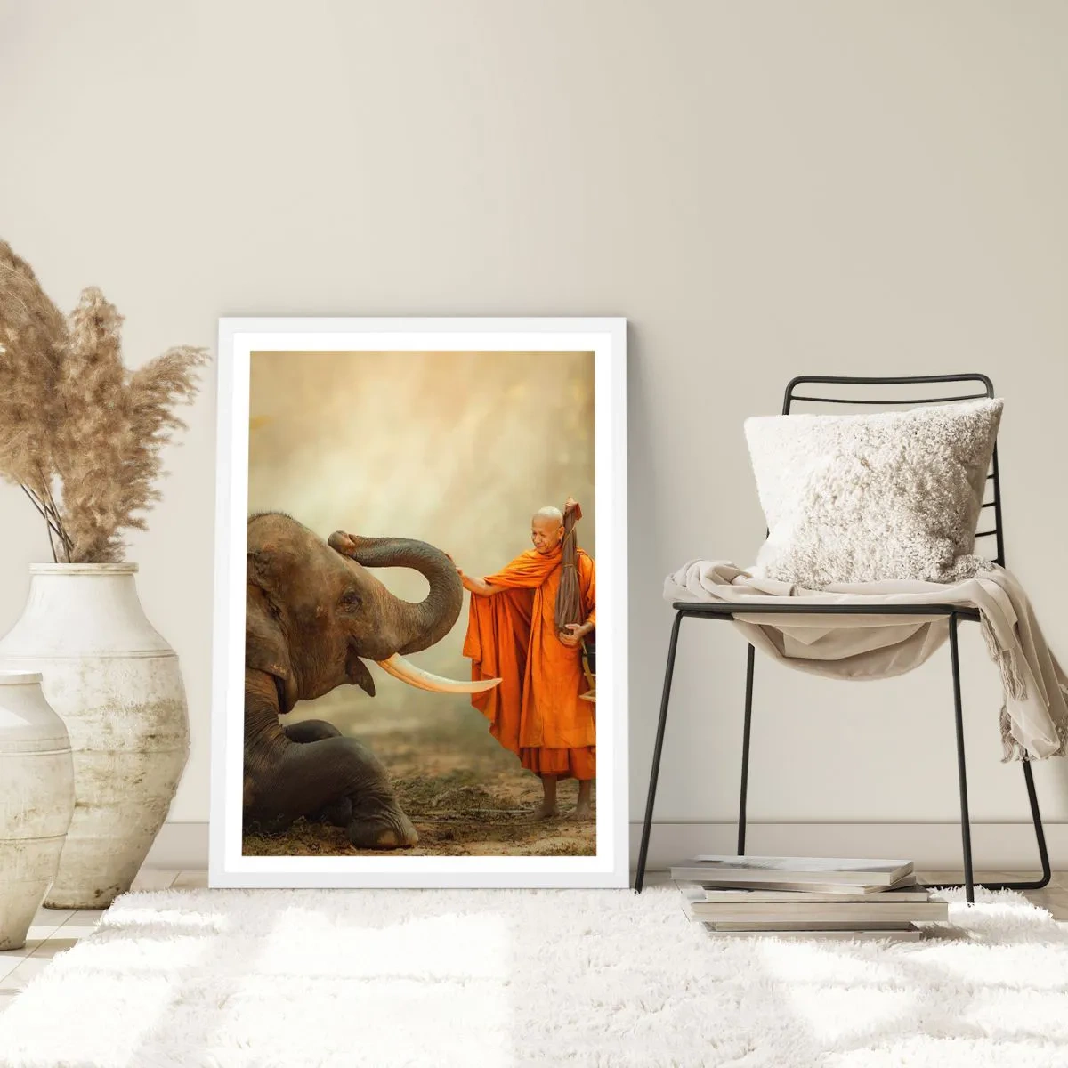 Plagát v bielom ráme - Stretnutie na cestách - 70x100 cm